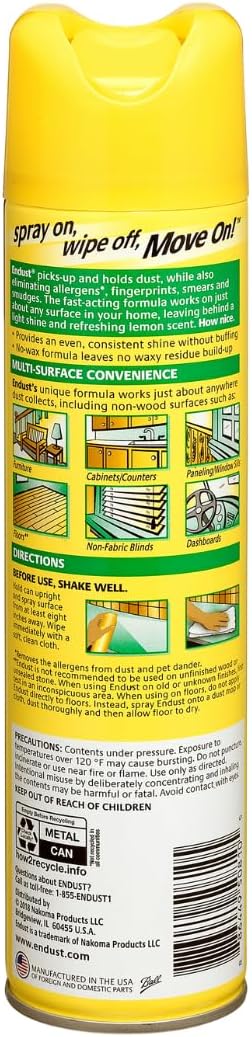 Endust Lemon Zest Multi-Surface Dusting and Cleaning Spray Lemon Zest 3-Pack