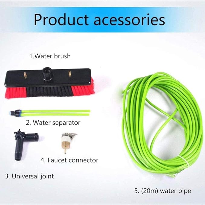 30Ft Window Cleaning Pole Water Fed Extendable Cleaner Conservatory RoofBlack6M/10M
