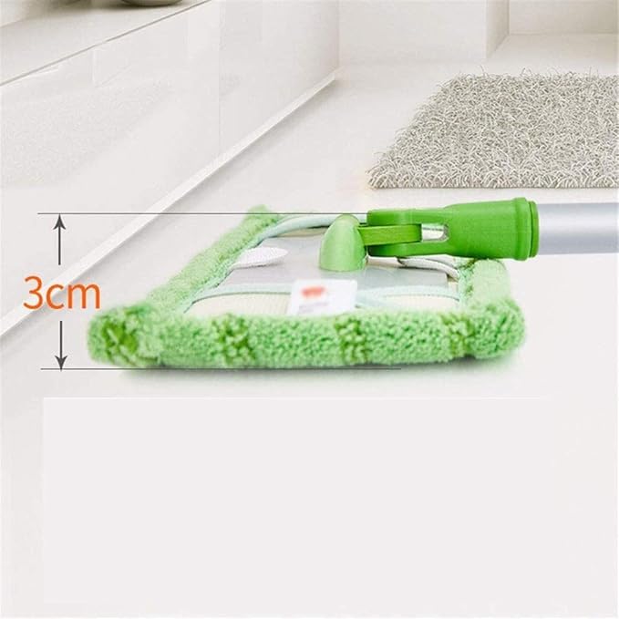 Lazy Flat Mop Stainless Steel Handle House Cleaning Dust Water for Wooden Floor Ceramic Tile Microfibre Fabric