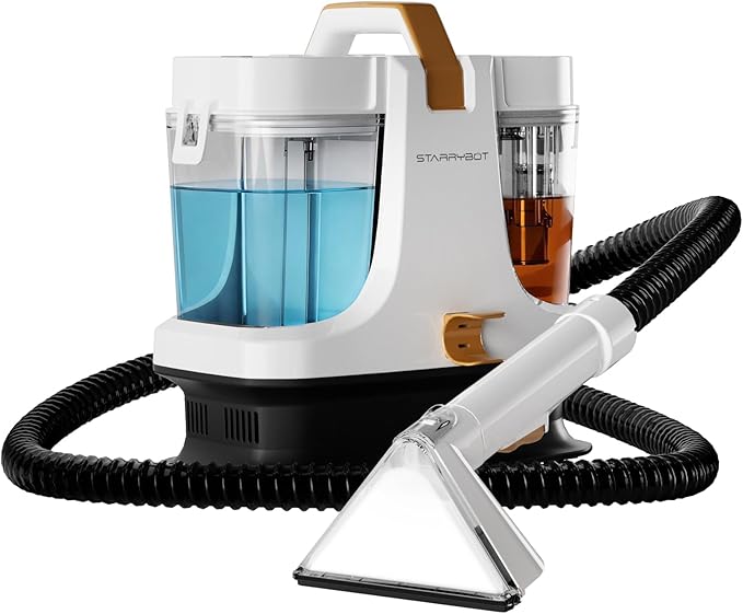 Portable Carpet &amp Upholestery Cleaner Machine for Pets Spot StainCouch Cleaner Machine with 15Kpa Powerful SuctionCar/Auto Detailer(brown)