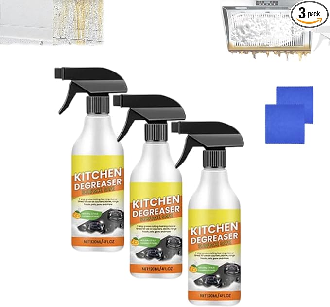 Kitchen Powerful Concentrated Degreasing Foam Cleaner SprayAll-Purpose Household Kitchenware Stain Powerful Concentrated Bubble Cleaner (3PCS)