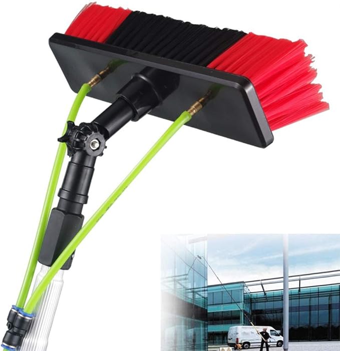Generic 3-12M Cleaning Photovoltaic and Solar Panels Washing Set Equipment Extension Pole Cleaning for Trucks WindowsWindow Glass Wall Photovoltaic Panel Cleaning/5M Rod/30Cm Brush Head