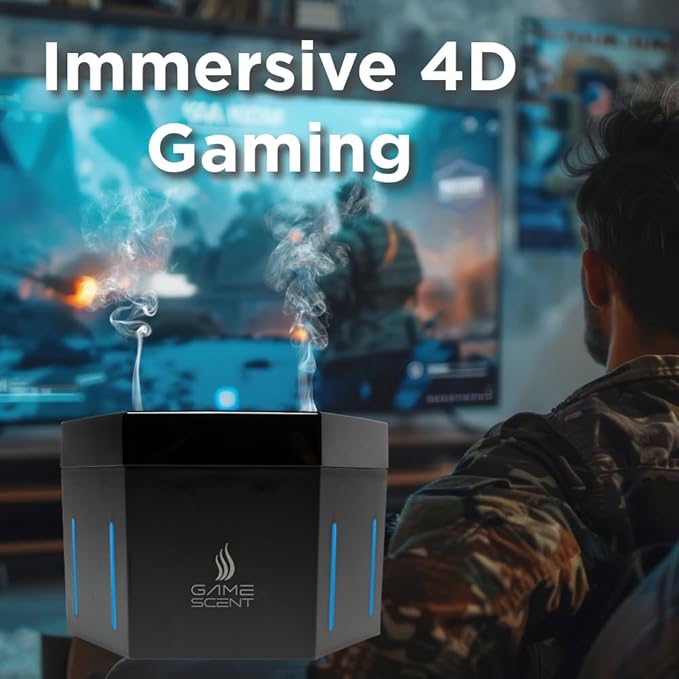 GameScent Automated Gaming Scent Atomizer Automatically Releases scents associated with Events in The Game (gunfire Explosions Racing Forest Ocean Clear air scents Included.