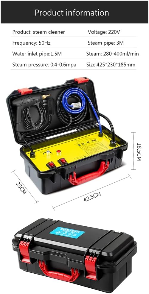 3200W High Pressure Steam Cleaner - Handheld Steam Cleaning Machine for Air Conditioner Range Hood and Car