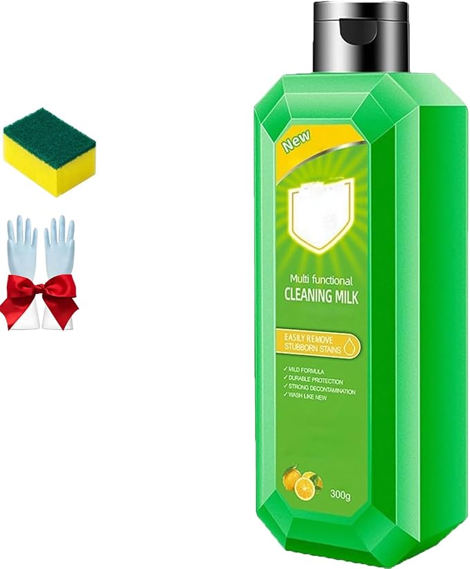 Cleaning Milk House Cleaner 2026 New Powerful Multifunctional Concentrated Cleansing Lotion 10.6 Fl Oz Multi-surface Effective Stain Remover for Kitchen Heavy Oil Stains &amp Bathroom (1pcs)