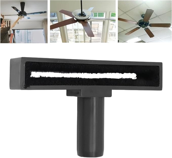 TOPINCN Washable Fan Duster for Ceiling Fan Reusable Microfiber Ceiling Fan Blade Cleaner Brush Dusting Fan Tool for Home (Black)
