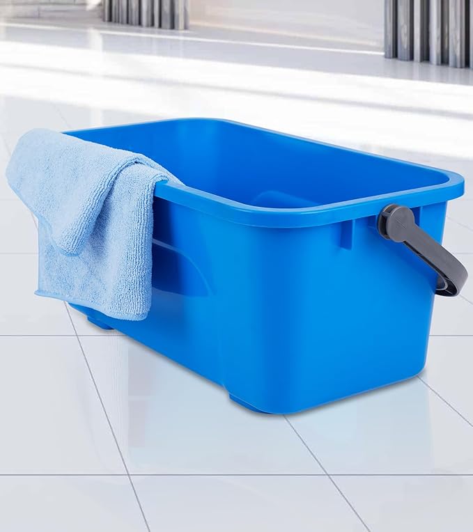 Window Cleaning Kit with Storage Bucket Window Squeegee with 4.13ft Extension Pole Scrubber Spray BottleDuster Cloth Squeegee with Rotating Head Professional Window Cleaning Tools