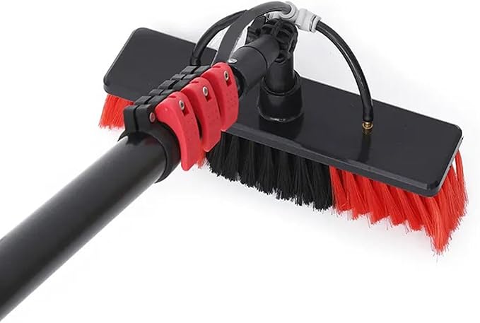 Glass Cleaning Brush Home Water Fed Telescopic Pole Kit Solar Panel Brush Rotating for Photovoltaic PanelTelescopic Window Cleaner Kit 3.6-10.8M Extendable Water Fed Pole Ideal for Solar Pa