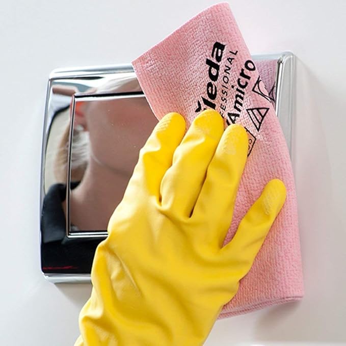 Vileda Professional | PVA Microfiber Cloth Red | All Purpose Cleaning Shammy | Synthetic Chamois Towel | Smooth &amp Absorbent Materials | 5 Pack