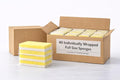 Full Size Dual-Sided Cleaning Sponges – 40 Count - Yellow Foam &amp White Non-Scratch Scrub Pad – Individually Wrapped Commercial Dish &amp Surface Sponges for Kitchen Restaurant &amp Janitorial U