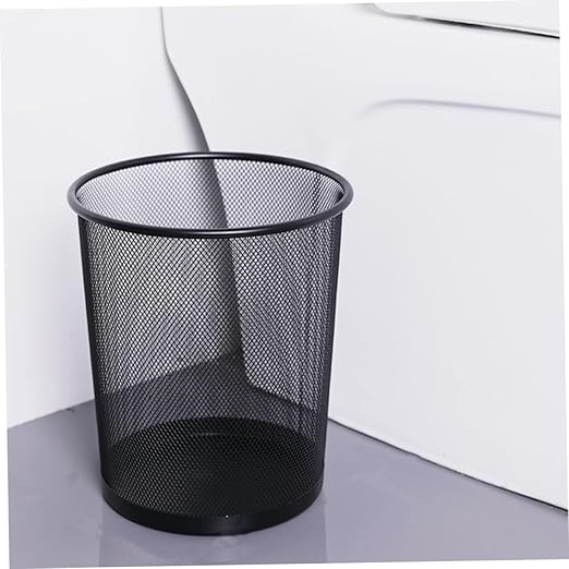 Modern Breathable Iron Mesh Waste Bin Versatile Trash Holder for Office Home Dorm Open-top Design for Easy Waste Disposal Stylish Functional Wastebasket