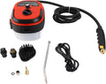 1500W Portable Handheld Steam Cleaner High Temperature Pressurized Steam Cleaning Machine with Brush Heads for Kitchen Furniture Bathroom Car Floor Steamer CleaningRed