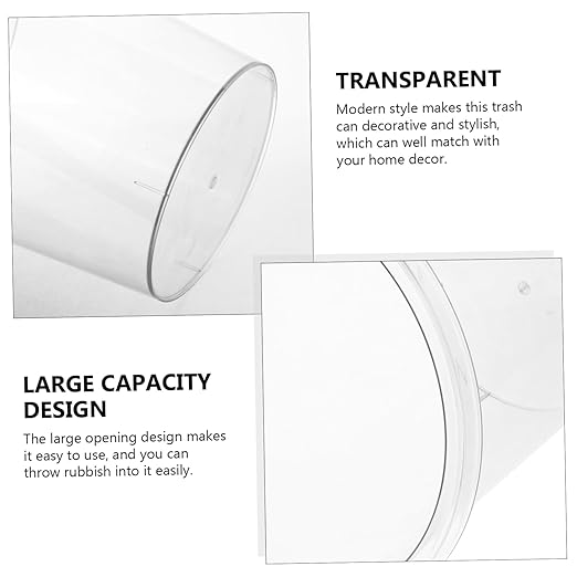 Mobestech No Lid Trash Can Wastebasket for Kitchen Bathroom Living Room and Bedroom Stylish Easy to Use for Keeping Spaces Tidy