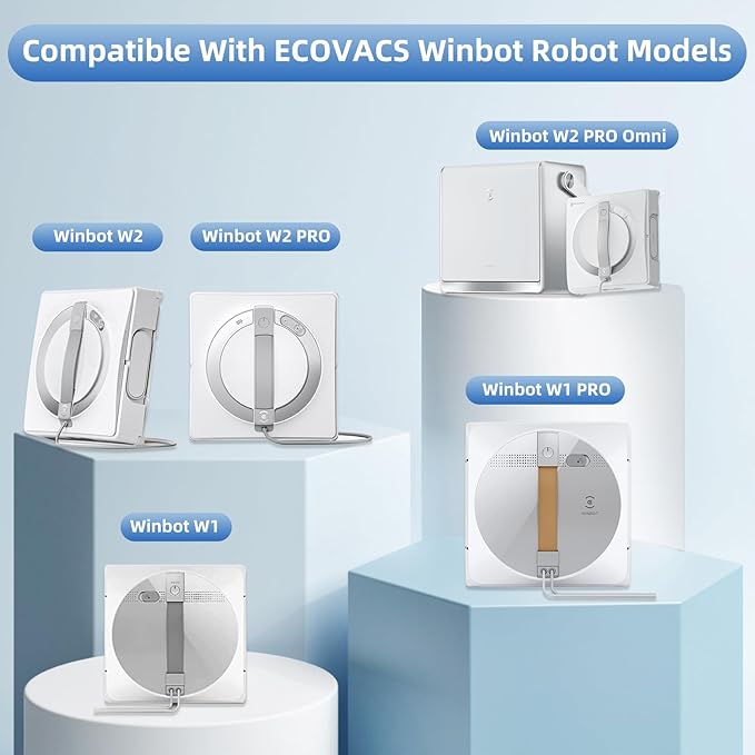 16 Pack Mopping Pads for ECOVACS Winbot W2 PRO Omni / W2 PRO / W2 / W1 PRO / W1 Window Cleaning Robot Washable Microfiber Mop Pad Window Cleaning Replacement Accessories