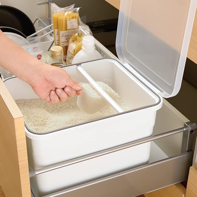 Richell Totono Rice Bin N for Drawers 22.0 lbs (10 kg) White