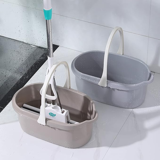 Haundry 4.5 Gallon Cleaning Bucket Good Grips Household Mop Bucket for Cleaning Supplies Cleaning Caddy Organizer Basket with Handle 17.1L White