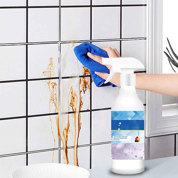 Multi-Effect Degreasing &amp Stain Removal Agent Heavy Duty Kitchen Degreaser Spray Fast-Acting All-Purpose Cleaners Dissolve Grease &amp Oil Stains For Bathroom Glass Car Interior (2PC)