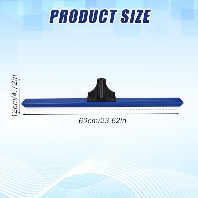 23.6in/60cm Epoxy Squeegee with 0.16in/0.4cm Notched Teeth Floor Squeegee for Self Leveling Cement Urethane Epoxy Floor Tool for Garage Driveway Wall Applications