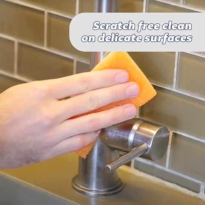 Scrub Daddy Extra Large Sponge Daddy - Bulk Kitchen Sponges for Cleaning Different Rooms &amp Surfaces - Dual-Sided Dish Scrubber with FlexTexture Foam (18 Count)