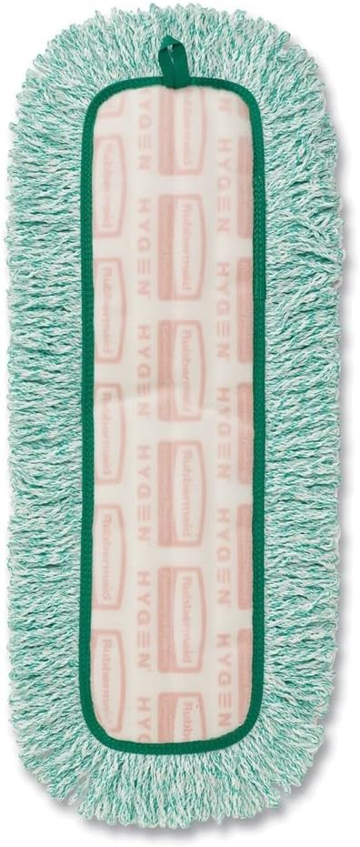 Rubbermaid Commercial Q418GNCT Dust Pad w/Fringe Microfiber 18-Inch Long Green 6/Carton
