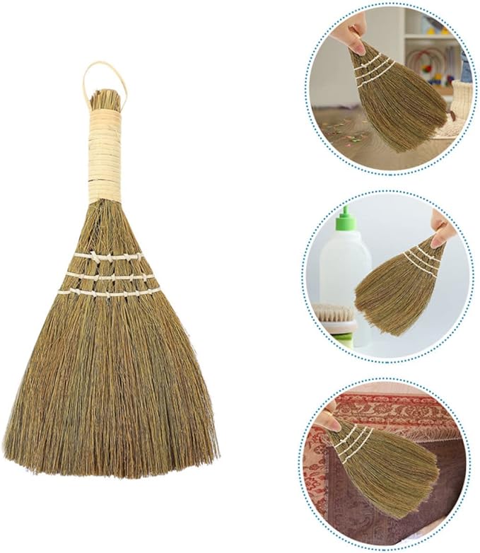 PRETYZOOM 5pcs Whisk Broom Short Handle Portable Dust Brush for Computer and Home Easy to Use Cleaning Tool
