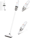 6-in-1 Lightweight Stick Vacuum Cleaner with 100W Powerful Motor Mini Portable Household Handheld Vacuum Cleaner for Domestic Hard Floors Carpets and Pet Hair (Silver Cordless Without Plug)