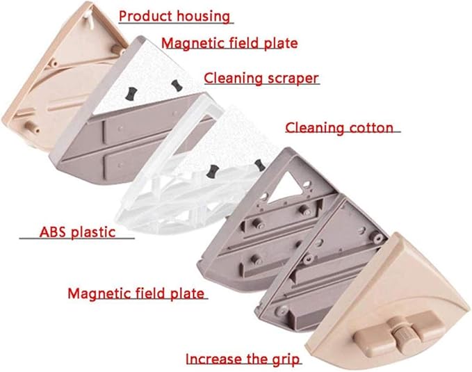 Double-Sided Magnetic Glass Wiper Cleaner for Glazed Windows Thickness Magnetic Window Cleaner Wiper Glass Washing Cleaning Tool Brush