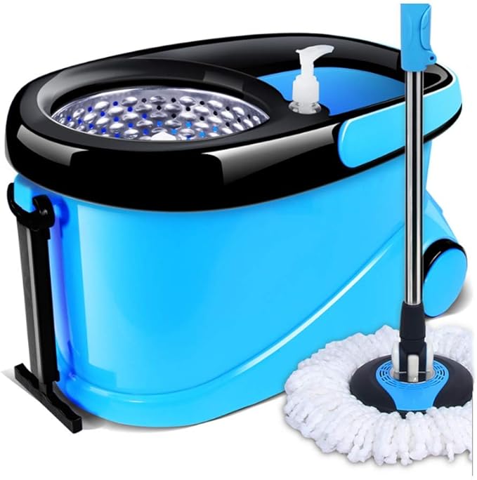 Dual-use Mop Bucket Rotating Automatic Drive Hand-Free Washing Mopping Hand Pressure Dewatering Home