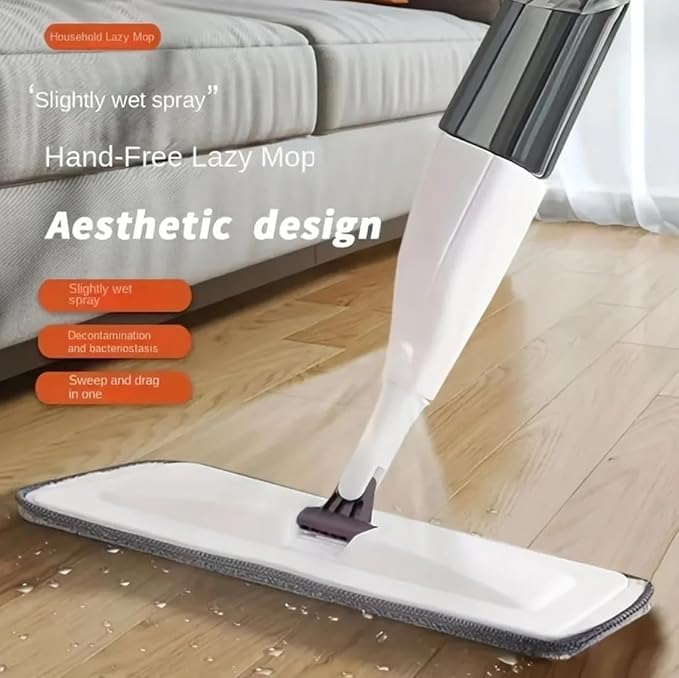 New Spray Mop Broom Set with Reusable Microfiber Pads Rotating Dry &amp Wet Household Flat Mops for Cleaning Home Floor Tool