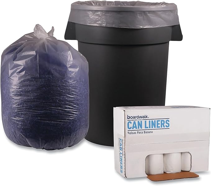 Boardwalk 538 Low Density Repro Can Liner 1.75 mil 60gal 38x58 10 Bag/RL 10 RL/CT