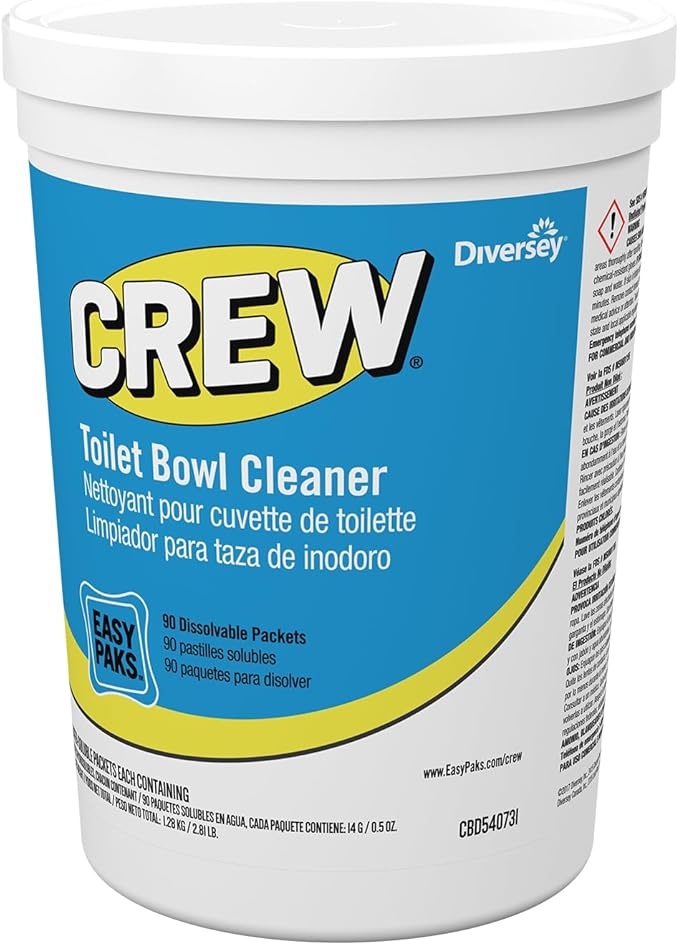 CREW CBD540731 Toilet Bowl Cleaner Easy Paks Packets Foam &amp Dissolve to Leave Toilet &amp Urinal Sparkling Clean Fresh Floral Scent Paks 90-Count
