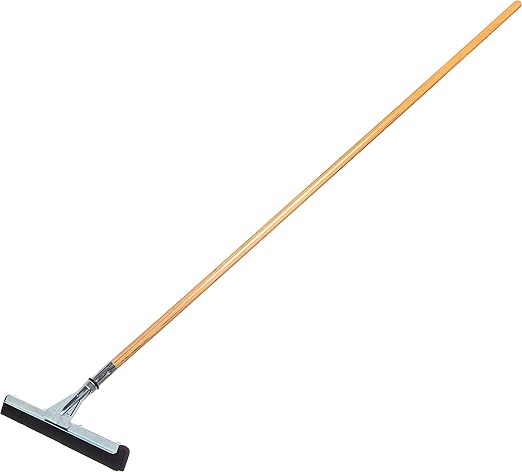 SPARTA Flo-Pac Floor Rubber Squeegee Window Squeegee with Reinforced Metal Frame for Floor Bathroom Kitchen Concrete Tile Garage Commercial Use 22 Inches Black (Pack of 10)