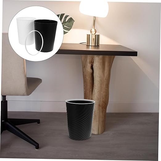 Alipis 2pcs Nordic Style Open Trash Can Small Household Wastebasket for Kitchen Bathroom Office Versatile Rubbish Bin and Easy to Use and Clean