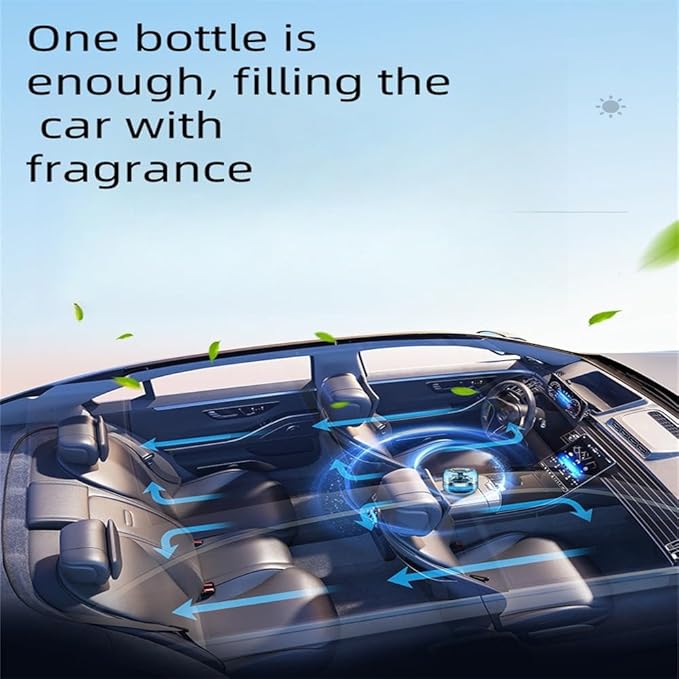 1 Air Freshener Solar Car Perfume Seat Light Energy Sensing Rotating Perfume Essential Oil Perfume Car accessories Bring You Comfortable Driving Usually Lasting About 3 months (Blue Hawaii)