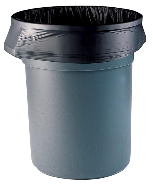Eco-Blend Max 44 Gallon Can Liner by Heritage Bag Co. (100 Pack) 38x50 1.0mil Black. Made with 30% PCR