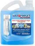 Wet &amp Forget Outdoor Moss Mold Mildew &amp Algae Stain Remover Multi-Surface Cleaner Ready to Use 64 Ounce