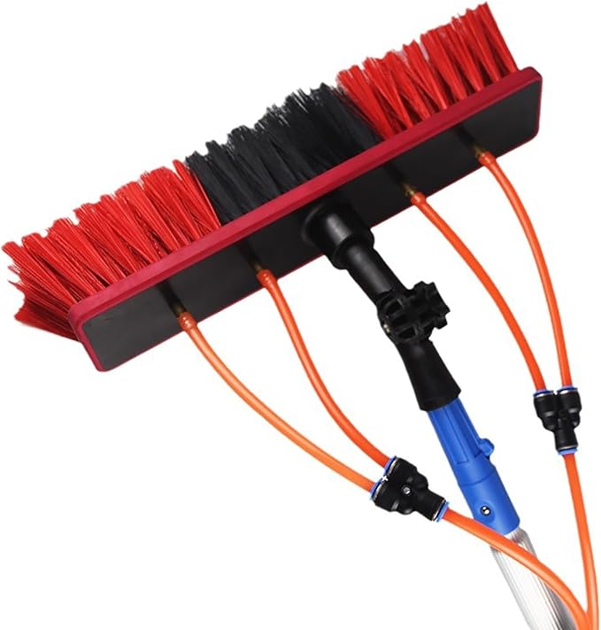 Solar Panel Cleaning Brush and Pole Window Cleaner Brush &amp Water Fed Pole Kit Solar Panel Cleaning System Window Washing Equipment Tool400cm