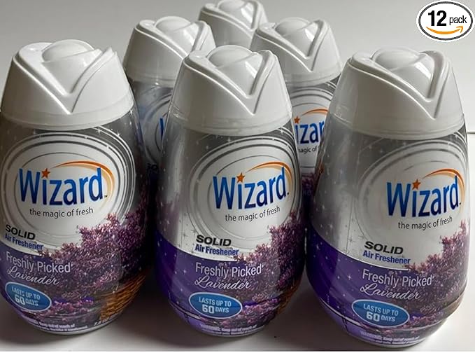 Wizard The Magic of Fresh gel Air Freshener solid air freshener 7.8 oz freshly picked lavender (Pack of 12)