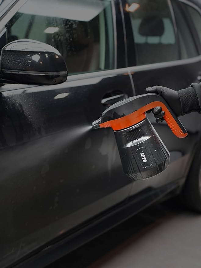 SPTA Pressure Foam Sprayer 2.25L/76 oz Electric Pressurized Soap Sprayer Car Foam Sprayer Cordless Pump Sprayer Car Wash Pressure Washer Foamer with 500ML Shampoo for Detailing