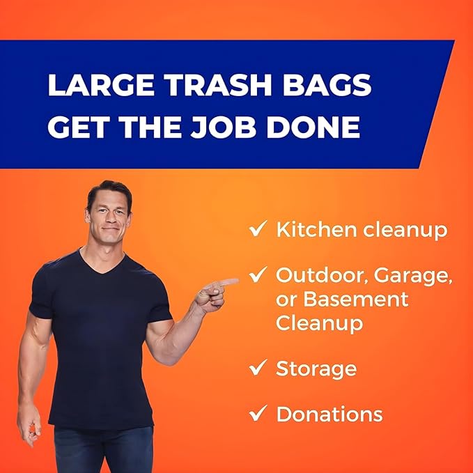 Ultra Strong 33 Gallon Trash Bags – Heavy Duty Tear-Resistant Garbage Liners (90 Pack)