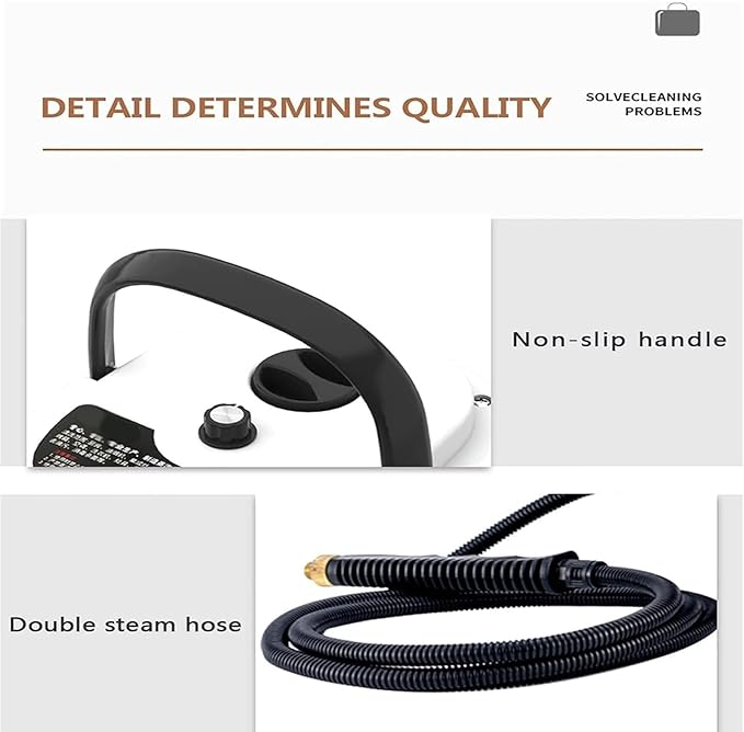 Handheld High-temperature Pressurized Steam Cleaner with 6-speed Steam Output Adjustment and a 3-brush Steam Cleaner That Quickly Generates High-temperature Steam for Kitchens Homes Furniture