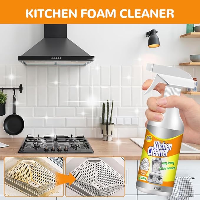 2025 New Kitchen Foam Cleaner Kitchen Cleaner Foam Spray Stubborn Stains Cleaner Kitchens Bubble Cleaners Spray All-Purpose Kitchens Pots And Pan Cleaners (1)