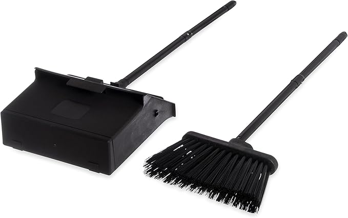 SPARTA Duo-Pan Upright Dust Pan and Broom Set Essential Cleaning Tools for Home and Commercial Use 36 Handle 1 Count Black