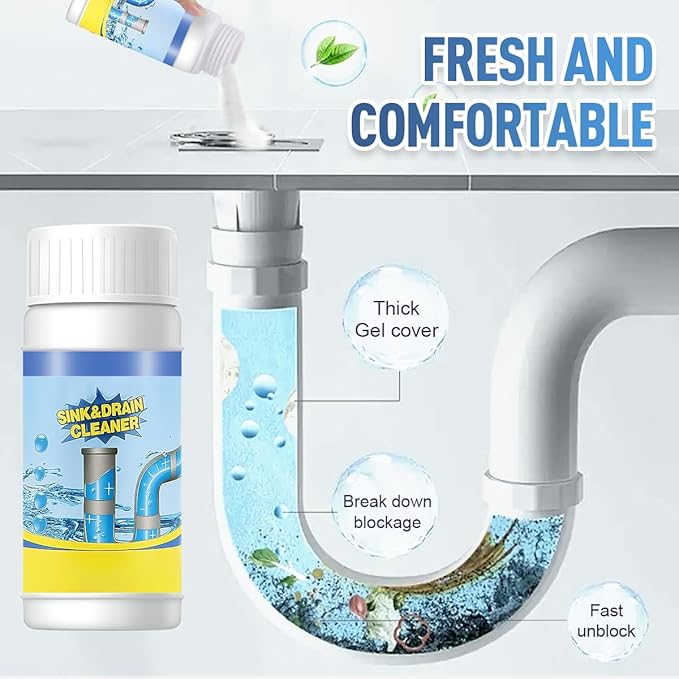 Sink &amp Drain Cleaner Powder Powerful Sink Cleaner Powder for Bathroom &amp Kitchen Dredging (1 PCS)