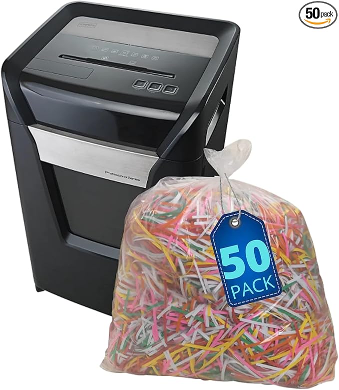 1InTheOffice Shredder Bags 15.8 Gallon Paper Shredder Waste bags 15.8 Gal. 50/Box