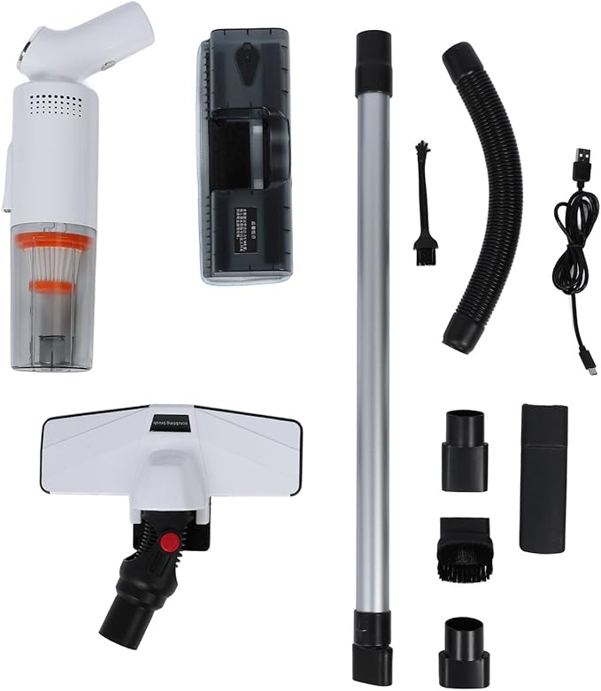 Focket Pet Cordless Stick Vacuum Dry Wet Dry Use USB Rechargeable Lightweight Hand Vacuums with Light for Car at Home Pet Hair
