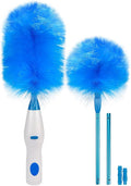 Electric Duster Brush-180°Electric Duster Multi-Function Automatic Electrostatic Adsorption Brush Cleaning Tool for Furniture Window and Bookshelf