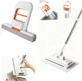 Snap Grip Mini Mop with a Mini Foldable Desktop Mop Zero-Touch Gap Dust Cleaner with 39in Stick &amp Locking Head Dry Wet Disposable Dust Mop for Kitchen Wall Bathroom Toilet Corners (Lazy Mops Set
