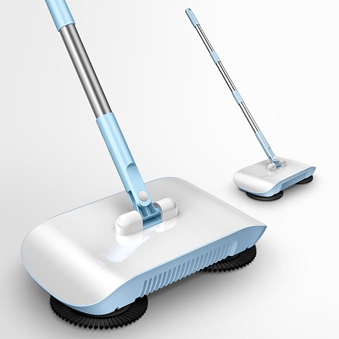 Handheld Sweeping Machine Automatic Floor Sweeper 2 in 1 Broom Dustpan Household Mopping Sweeper Portable Machine