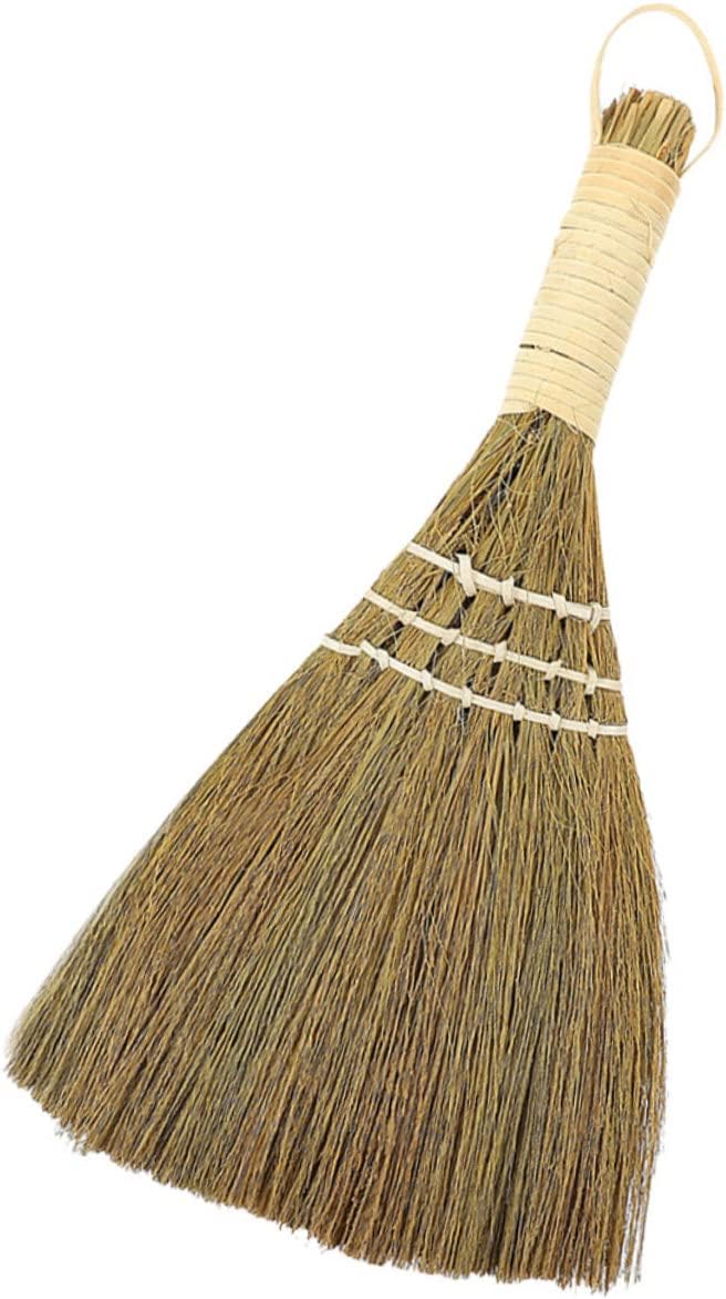 STOBAZA 5pcs Flexible Desk Dust Broom Short Handle Broom Natural Straw Kitchen Countertop Cleaning